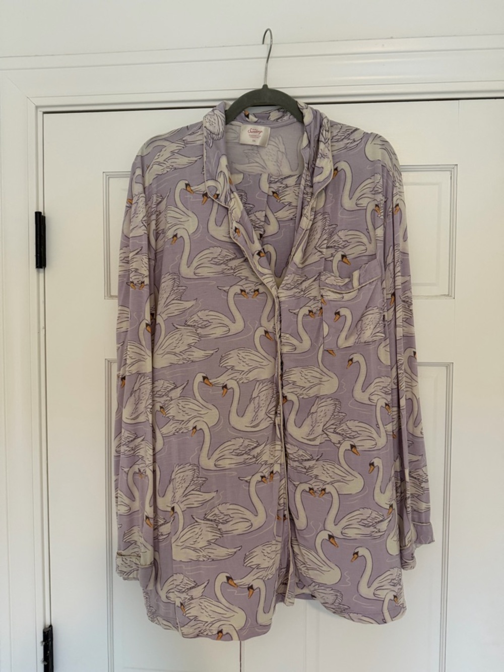 In My Sundays Lilac Swan Pajama Set